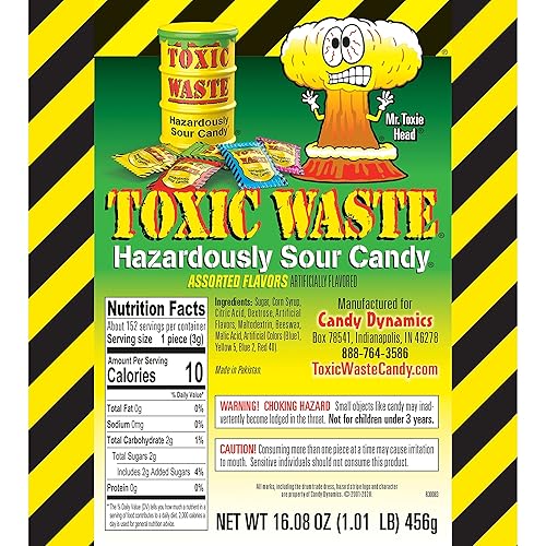 Miniatura 2 de Residuos Tóxicos Ultra Sour Candy 1 libra aproximadamente 123 Envuelto individualmente