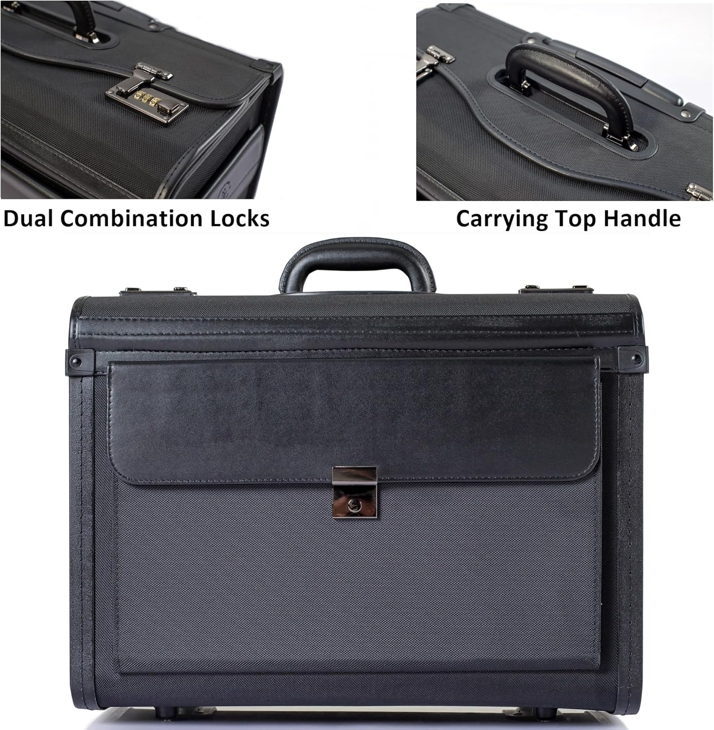 HAMMER ANVIL 19 Wheeled Briefcase Rolling Case Sales Sample Pilot Lawyer Attache - Image 2