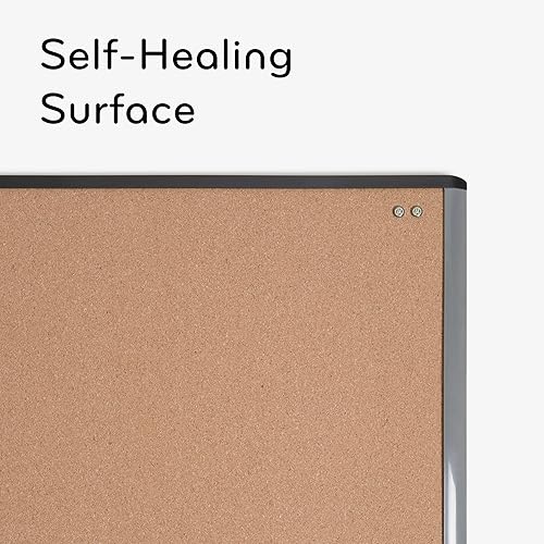 Miniatura 4 de U Brands MOD - Tablón de anuncios de corcho 16 x 20 pulgadas marco negro y gris 390U00-01