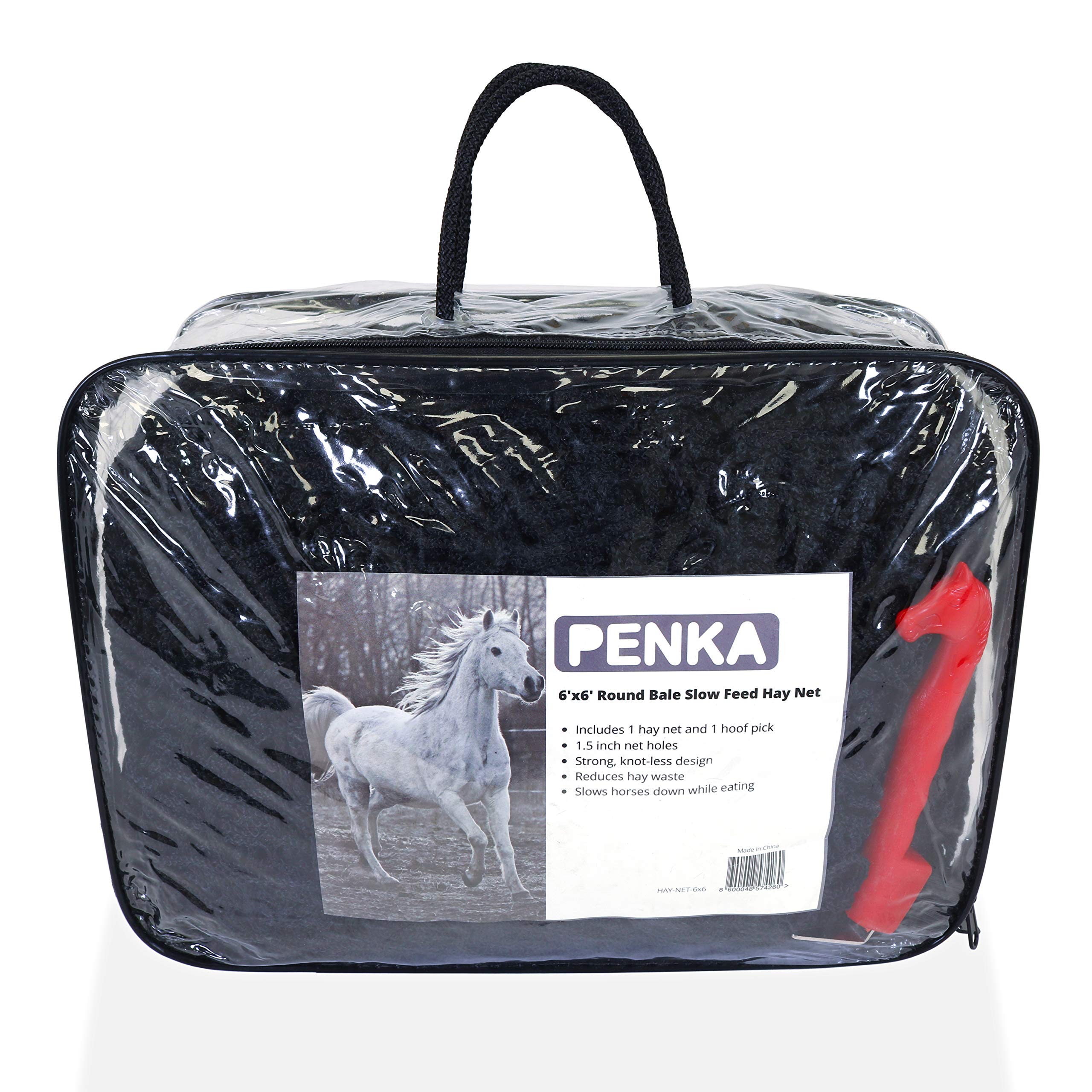 Buy PENKA Slow Feed Hay Net Large 6x6 Round Knotless Feeder Round