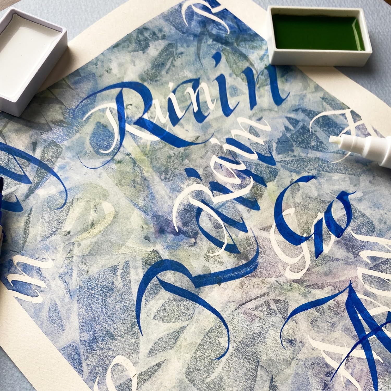 Kuretake ZIG MASKING WRITER, 3 variety set, fluid pen marker, Fine 1mm, Medium 2mm, Calligraphy with corners 3mm, drawing, watercolor paint, Made in Japan
