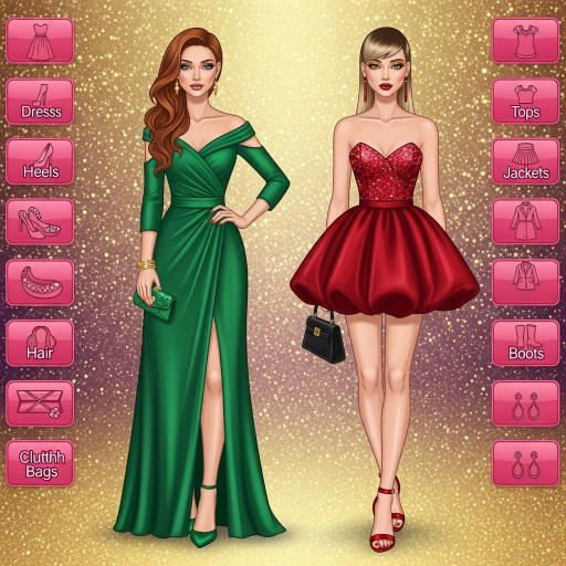 Anziehspiel: Mädchen-Make-up-Umstyling