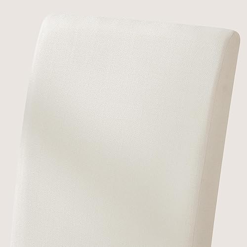 Miniatura 7 de CHUN YI Juego de 4 sillas de comedor tapizadas, sillas de comedor de tela con patas de madera maciza, sillas Parson modernas para cocina,