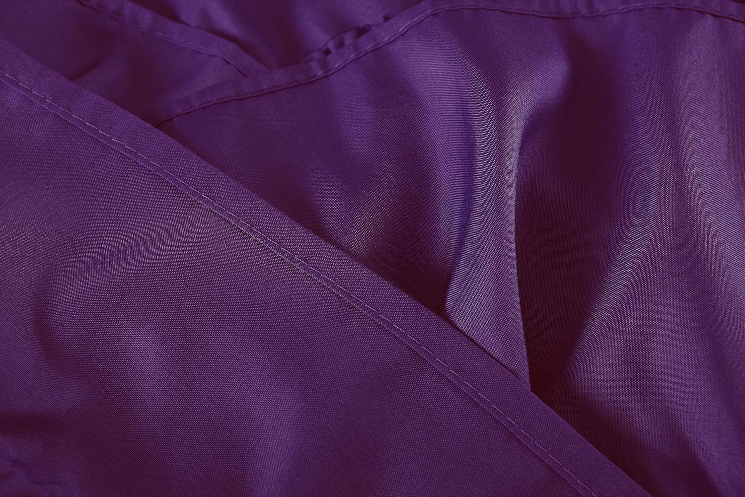 Ruffled Purple Fabric Shower Curtain Size 72 x 72 inch