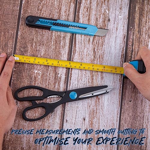 Miniatura 4 de CARTMAN Juego de herramientas para el hogar de 39 piezas, herramientas manuales esenciales para el hogar con estuche de almacenamiento de plástico