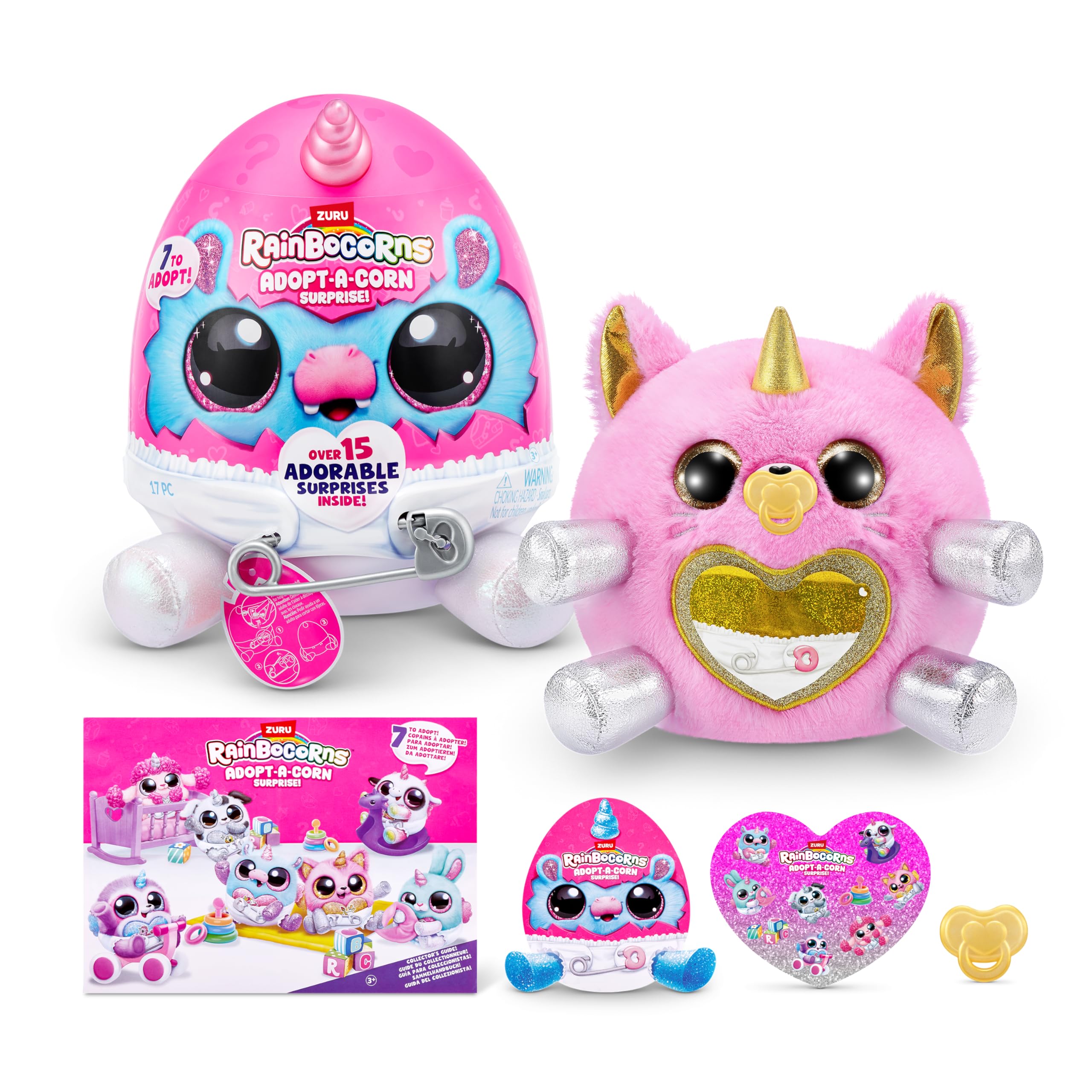 Adopt-A-Corn Surprise (Kitten) by ZURU, 15+ Surprises, Collectible Plush, Baby, Surprise Eggs for Girls & Children Ages 3+