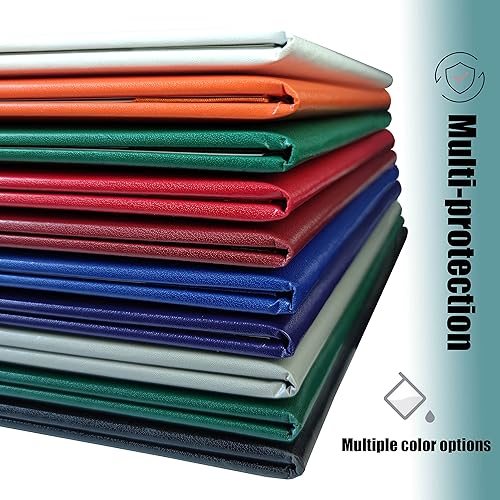 Miniatura 6 de Cubierta de diploma de 8.5 x 11 pulgadas para diploma, cubierta de certificado de graduación, cuero liso, azul marino