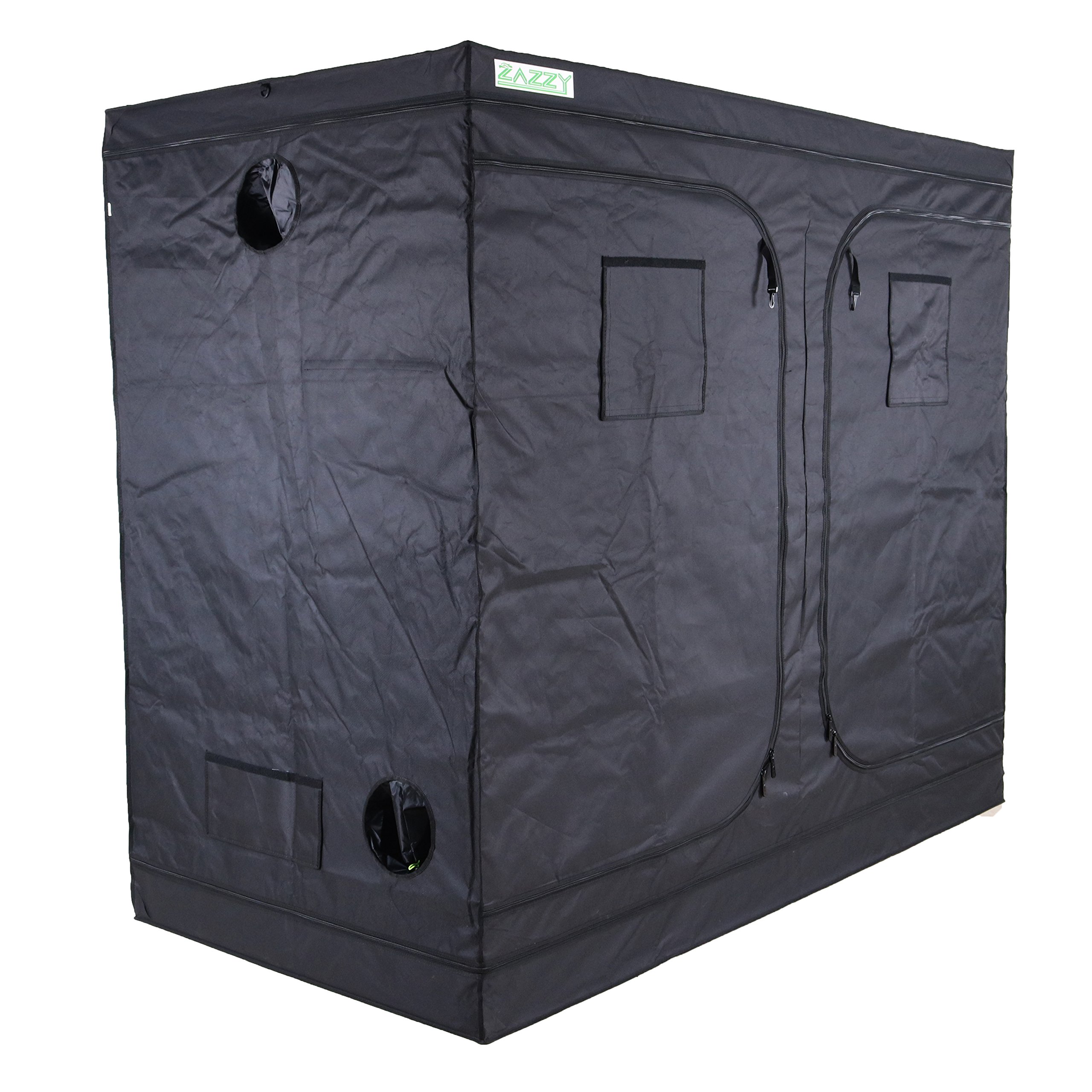 Zazzy Grow Tent, 96“X48 X78 Plant Growing Tents 600D Mylar Hydroponic Indoor Grow Tent with Window, Kit Bag & Floor Tray
