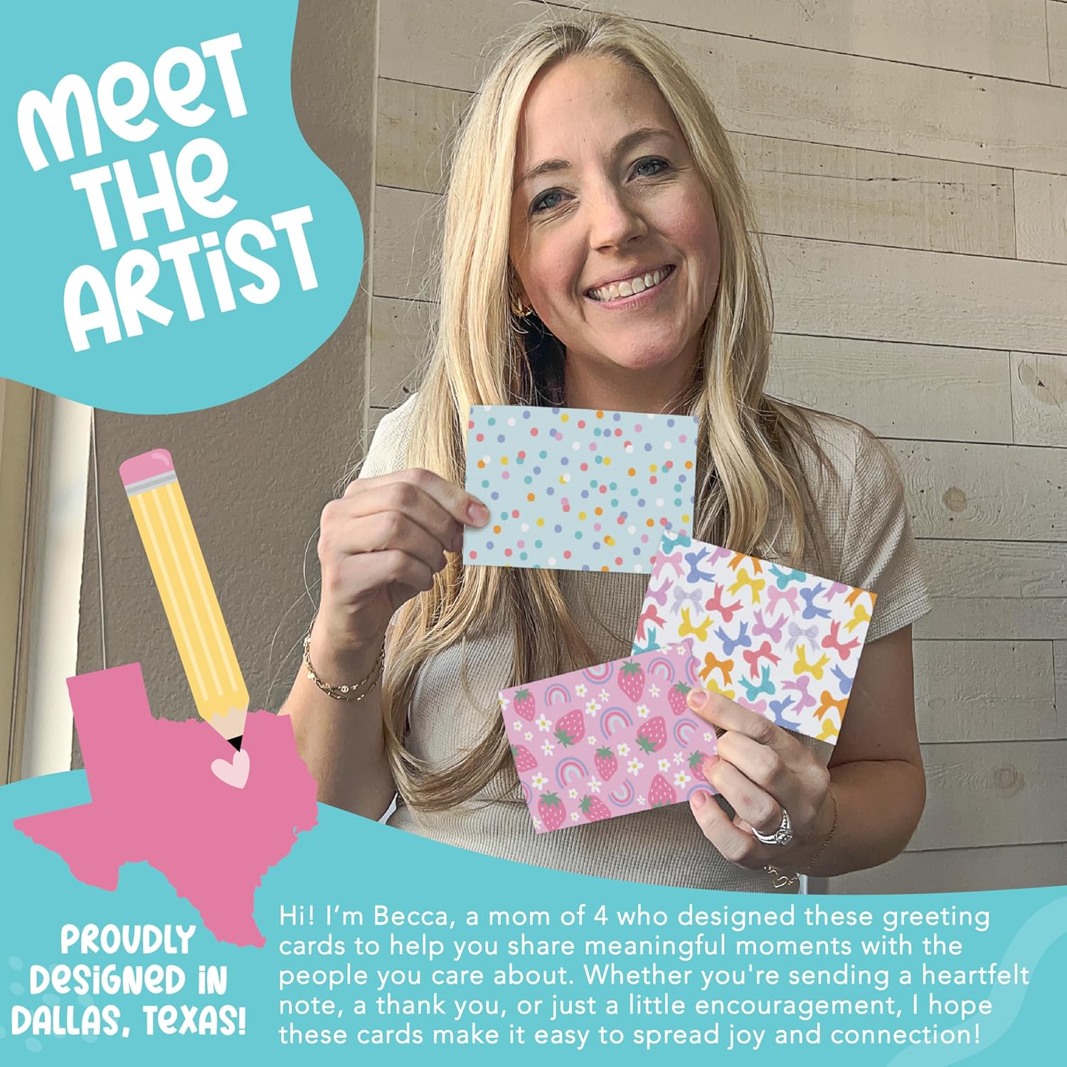 Hadley Designs Blank Cards and Envelopes – 54 Greeting Blank Notecards with Envelopes Bulk, Notecards Stationery Card Set, Stationary Note Cards, Pastel Greeting Card Pack, Designed in USA - Image 2