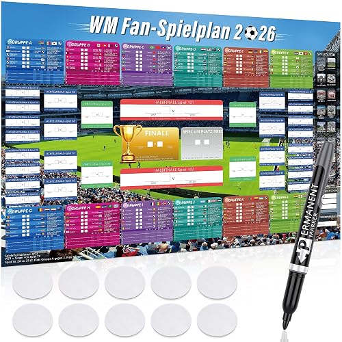 WM Spielplan 2026 Poster 100x70cm
