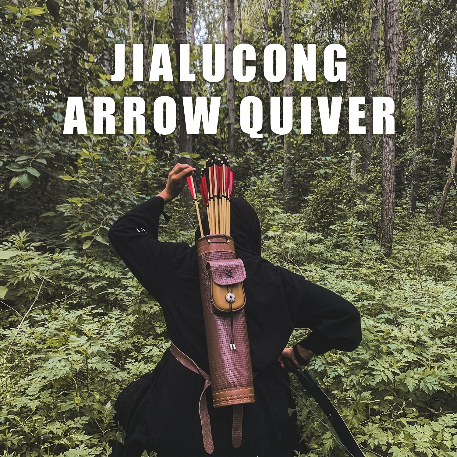 JIALUCONG Arrow Quiver or Rustic Leather Quiver - Handmade Quiver for Arrows and Crossbow Quiver - Bow Quiver and Quiver for Compound Bow - Traditional Arrow Holder : Sports & Outdoors