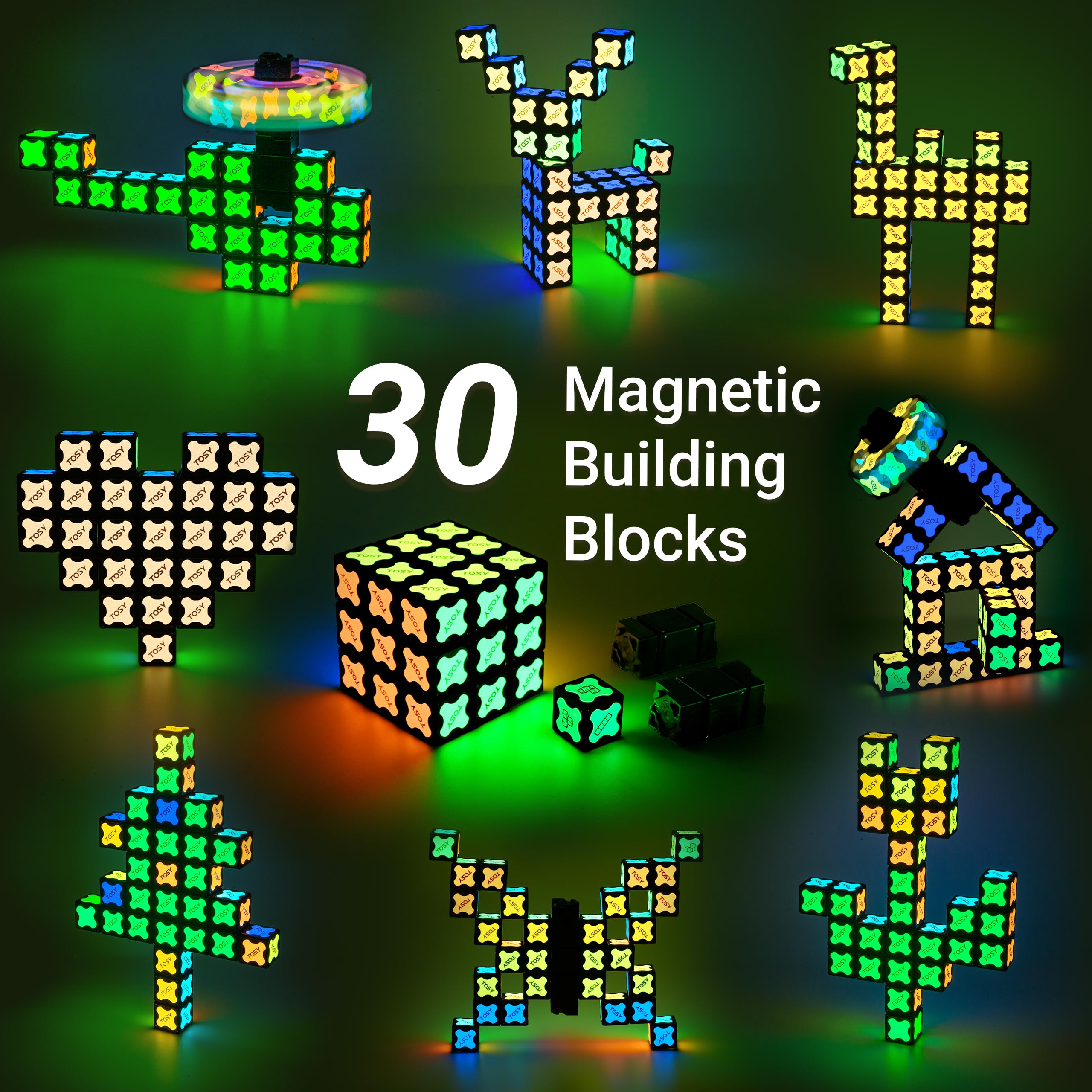 Amazon.com: TOSY - Cubo magnético de 3 x 3 – 240 imanes, 30