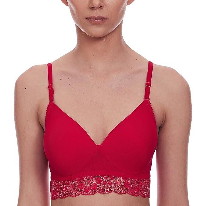 Women's Net Lightly Padded Wire Free Bralette Bra
