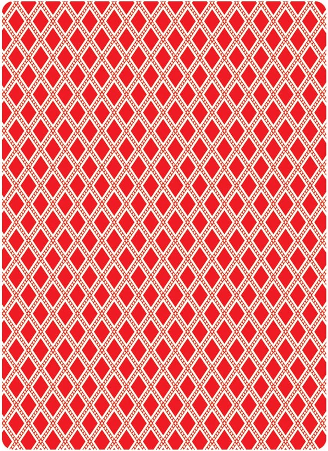 Brybelly Red Deck, Wide Size, Regular Index, Plastic Coated, Standard Playing Cards