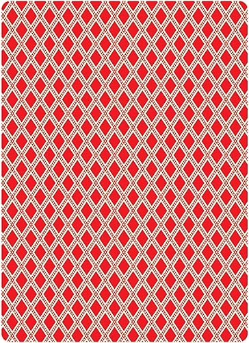 Miniatura 2 de Brybelly Cubierta roja, tamaño ancho, índice regular, recubierto de plástico, naipes estándar