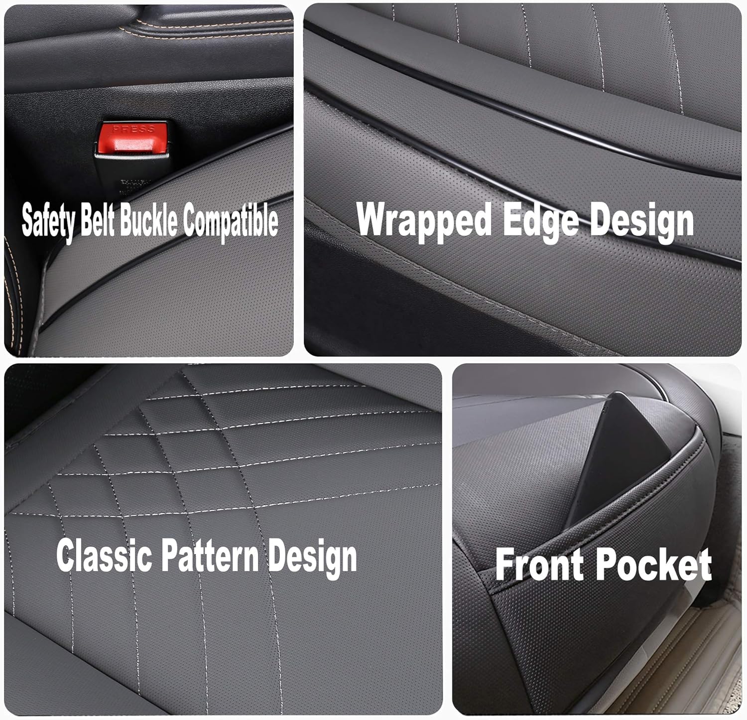 kingphenix Car Seat Cover: Easy to Install, Fits Most Cars, Vans, Trucks, and SUVs – Gray
