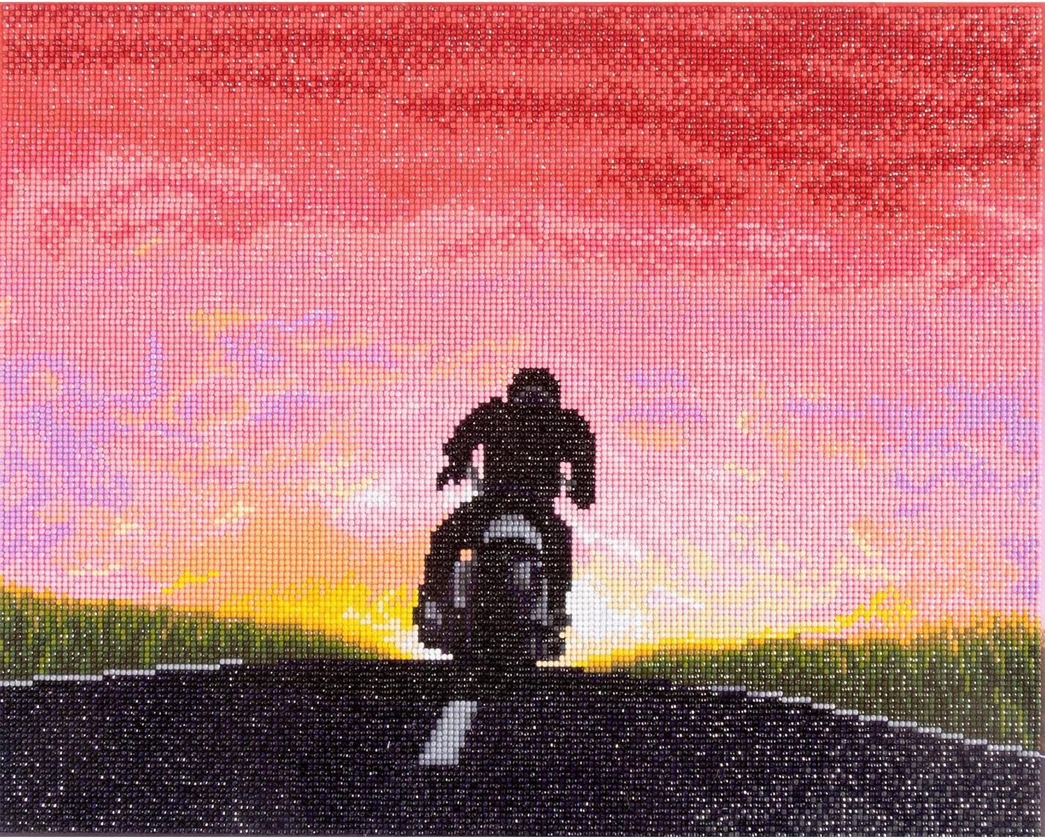 DIAMOND DOTZ at Home - My Time My Motorcycle, Full Drill, Round Dotz, Diamond Painting Kits, Diamond Art Kits for Adults, Motorcycle Diamond Art, Diamond Art, 20"x16"