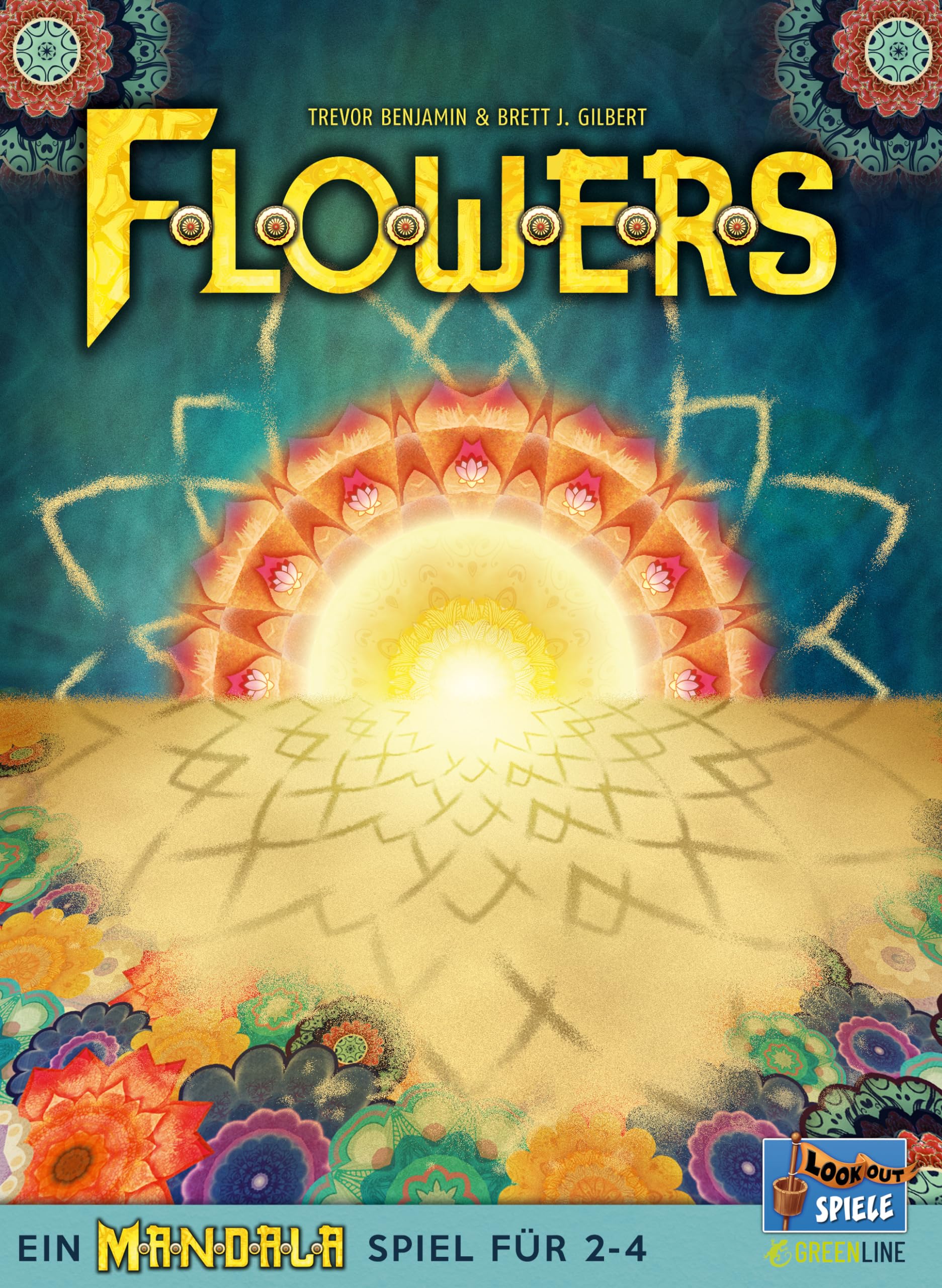 Lookout, Flowers: gra mandala, gra rodzinna, gra karciana, dla 2-4 graczy, od 10 lat, 30 minut, niemiecki