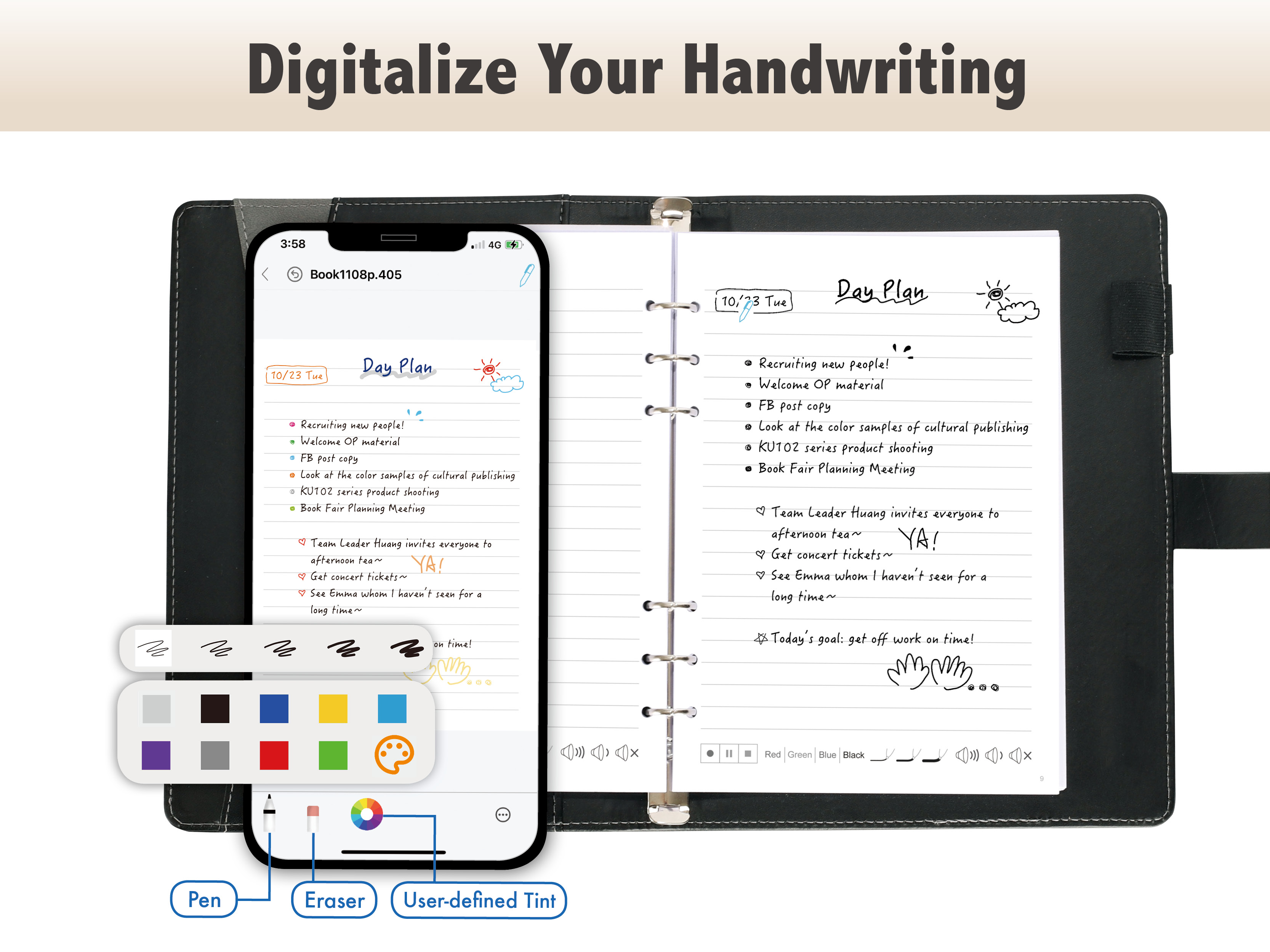Application Ophaya pro+ pour numériser votre écriture