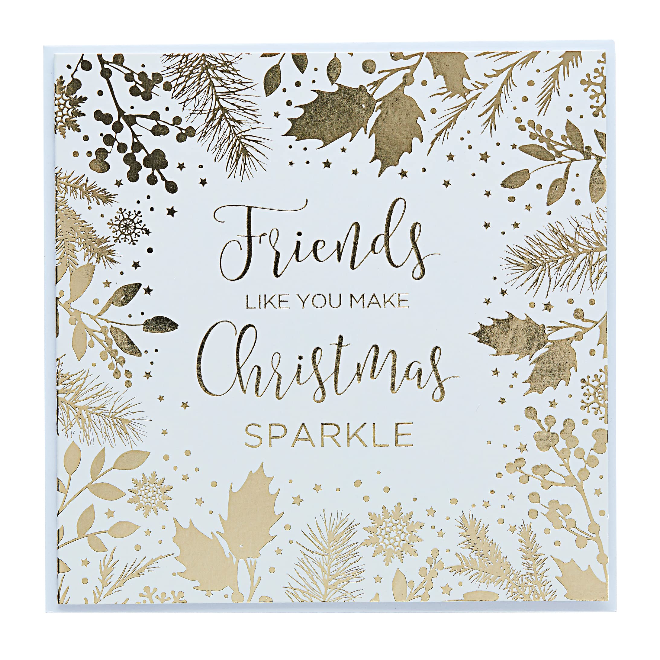 Design By Violet GOLDEN GLOW 'FRIENDS LIKE YOU' SINGLE CHRISTMAS CARD, One Size (XBV-139-SC47)