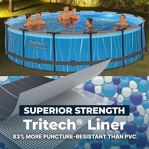 Miniatura 15 de Piscina Bestway Steel Pro sobre suelo, Azul