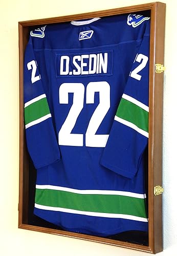 Miniatura 10 de XL Jersey Vitrina 98% Protección UV - FútbolHockeyBéisbolBaloncestoFútbol Shadowbox Montaje en Pared