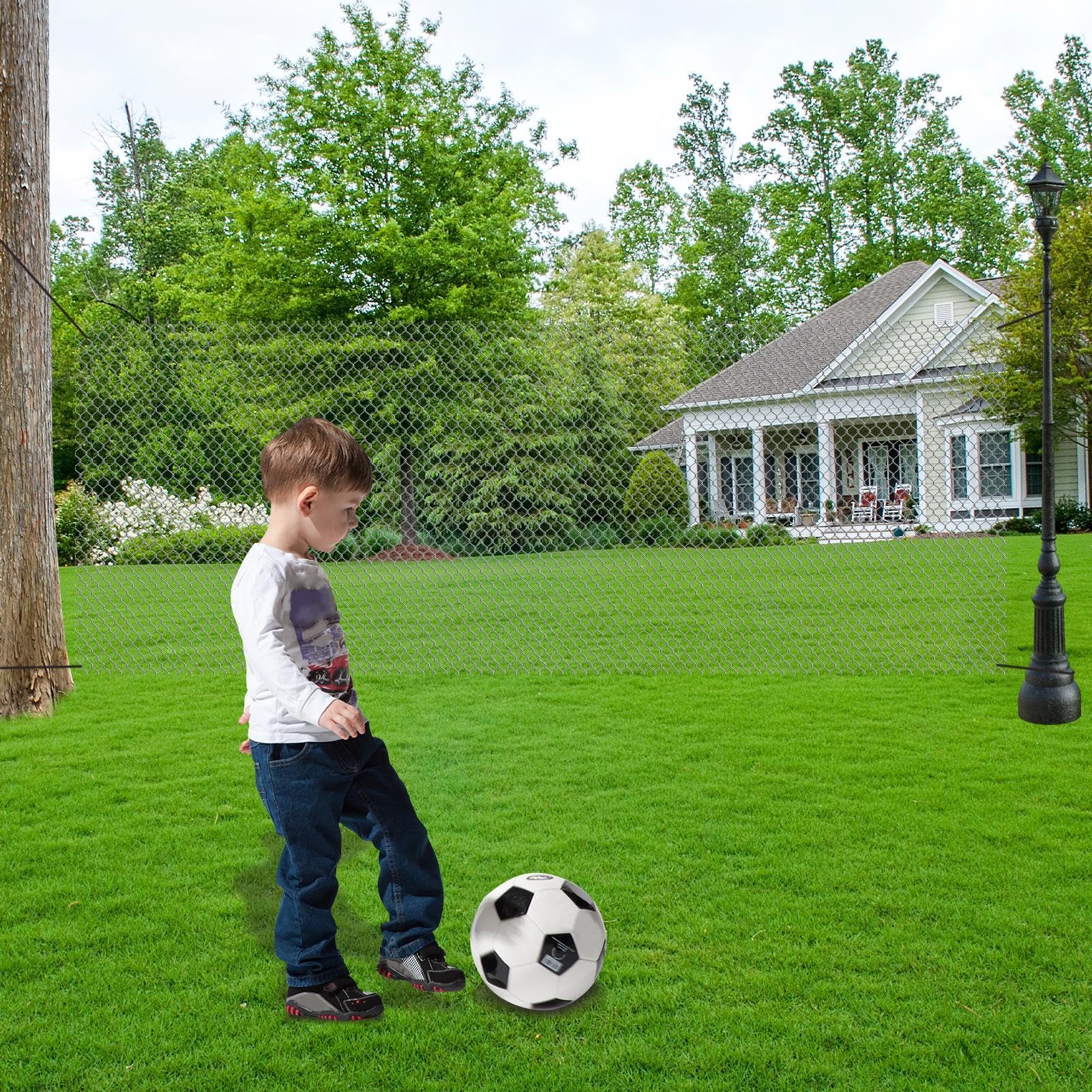 Rete di arresto per palloni – Rete per pratica sportiva | Barriera multifunzionale in nylon resistente alle intemperie, contenimento del calcio, reti per palla da garage, giardino, basket, calcio