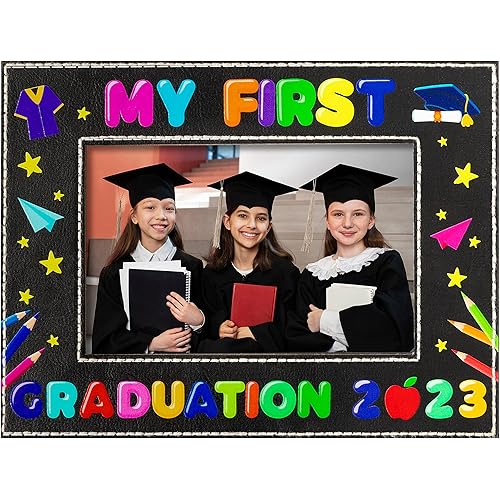 COcnny Kindergarten Graduation Picture Frame Gifts, Preschool 2023 My First Graduation Decorations, Prek Kindergarten Grad Photo Frame Decor, Congratulate Graduation Party Supplies for Kids (4” x 6”)