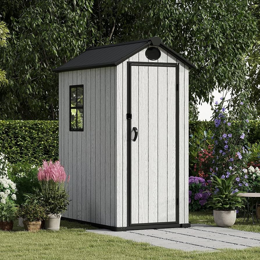 Amazon.com : EHHLY Outdoor Storage Shed 3x5 FT, Resin Shed with