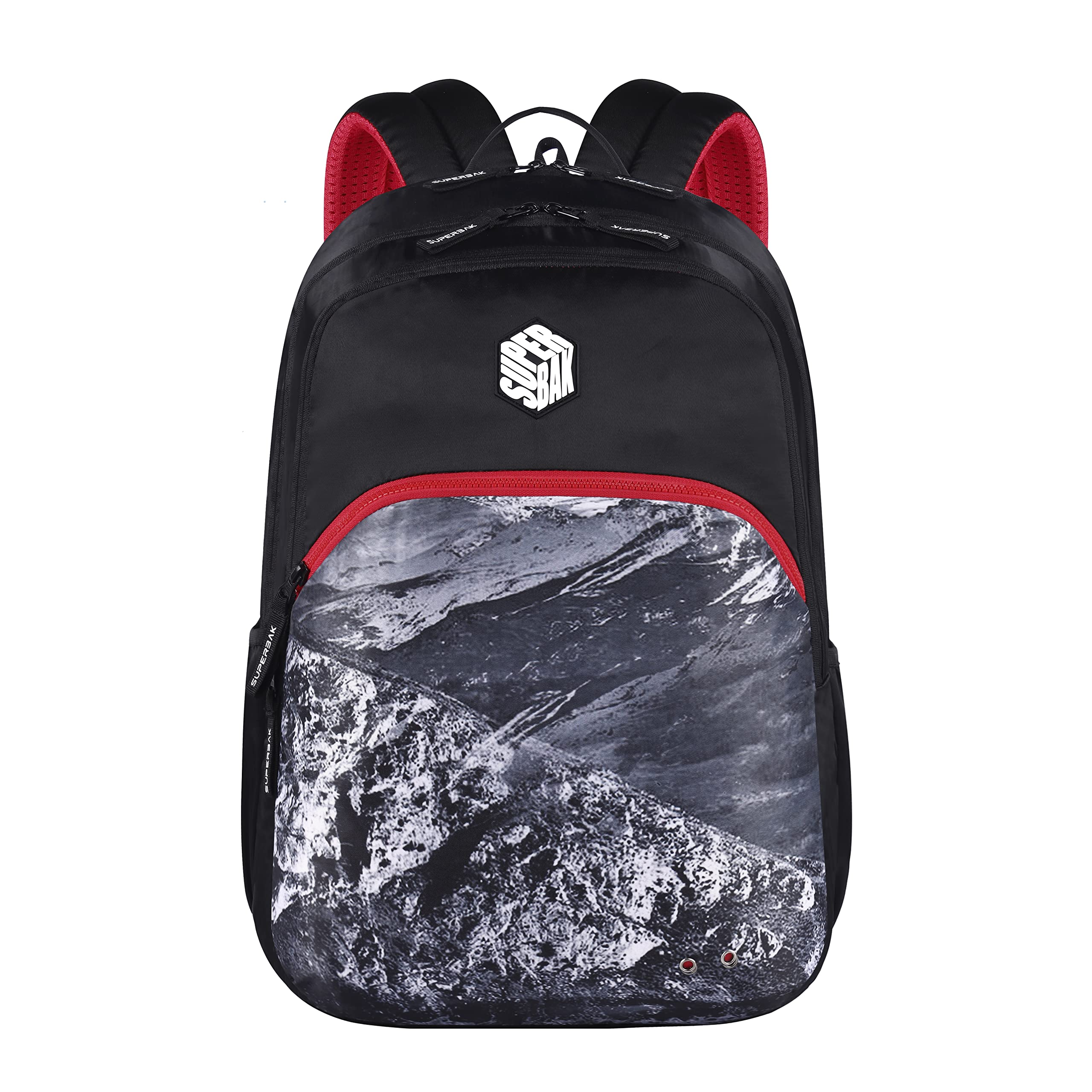 Montana 39 Ltrs School Laptop Backpack (Black-Red), One Size (LBPMNTNA0109)-image-1