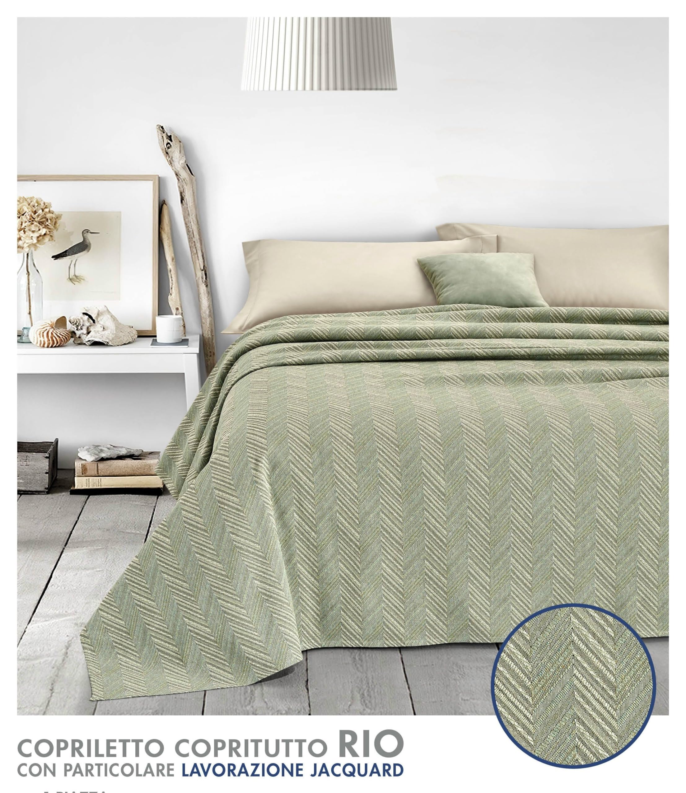 SpazioTessile Copriletto Arredatutto 0P Copritutto Copridivano Multiuso Letto Divano Rio (255x310, Blu)