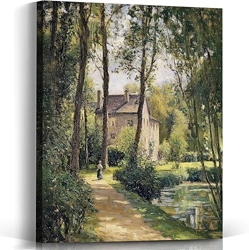 Voxitura Lienzo decorativo para pared de paisaje vintage, decoración de pared de casa de campo, sala de estar, cocina, pinturas rústicas francesas