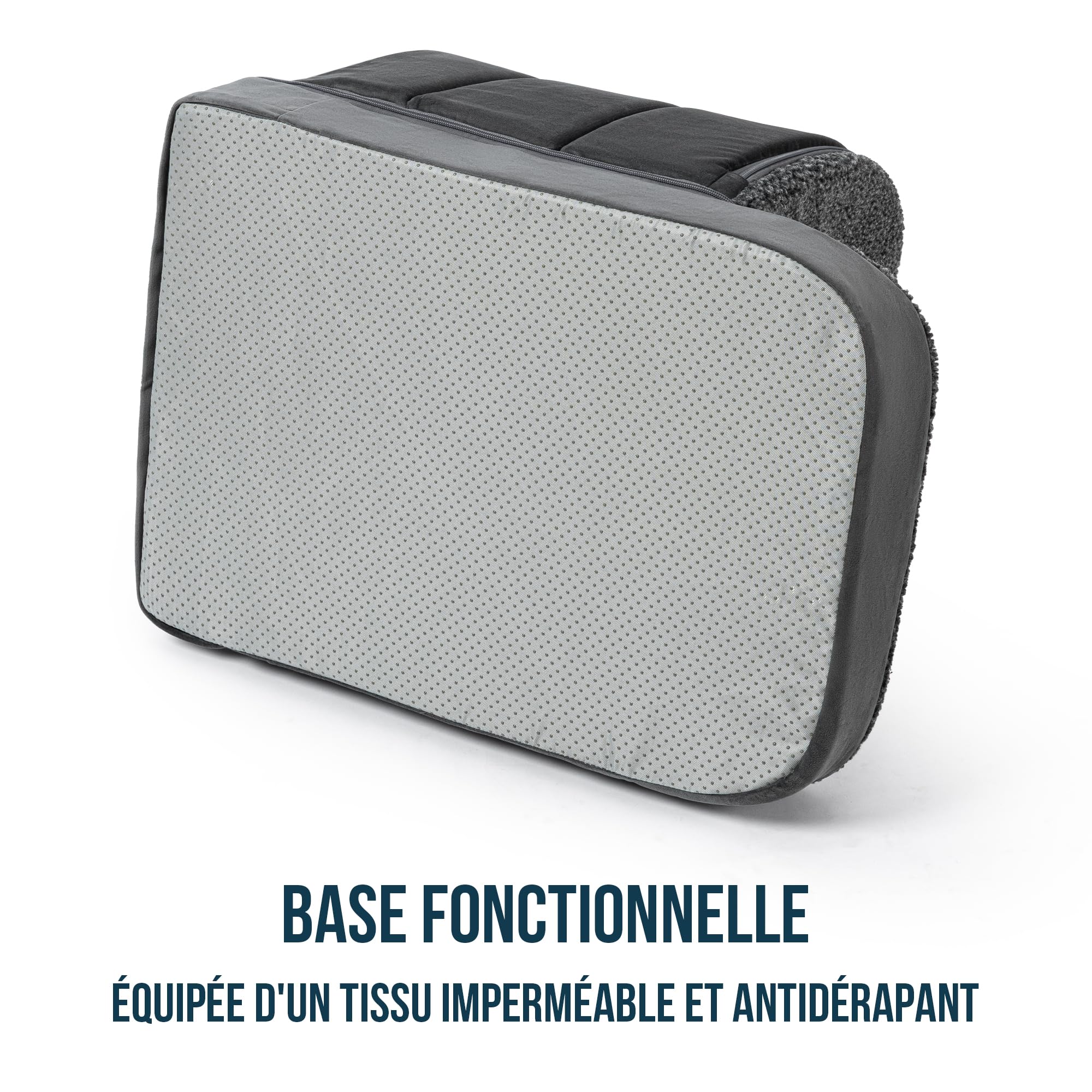 PELZIN Lit Orthopédique pour Chien Maisonnette – Chenil Intérieur avec Mousse Alvéolée (Type Œuf) – Abri surélevé pour Animal avec Grotte Couverte – Adapté à Une Caisse de 91 cm – 89x59 cm