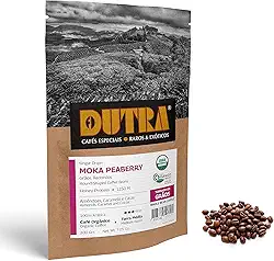 Café Dutra Moka Torrado em Grãos Torra Média, Moka Peaberry
