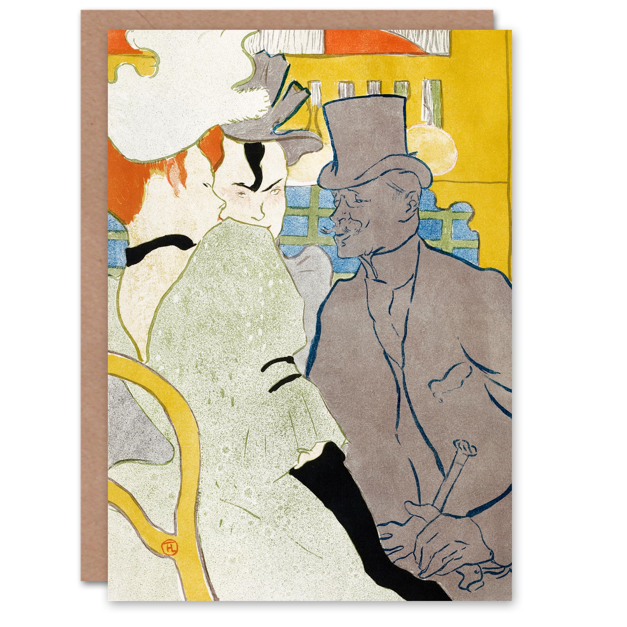 Artery8 Toulouse Lautrec Art Card Englishman at the Moulin Rouge