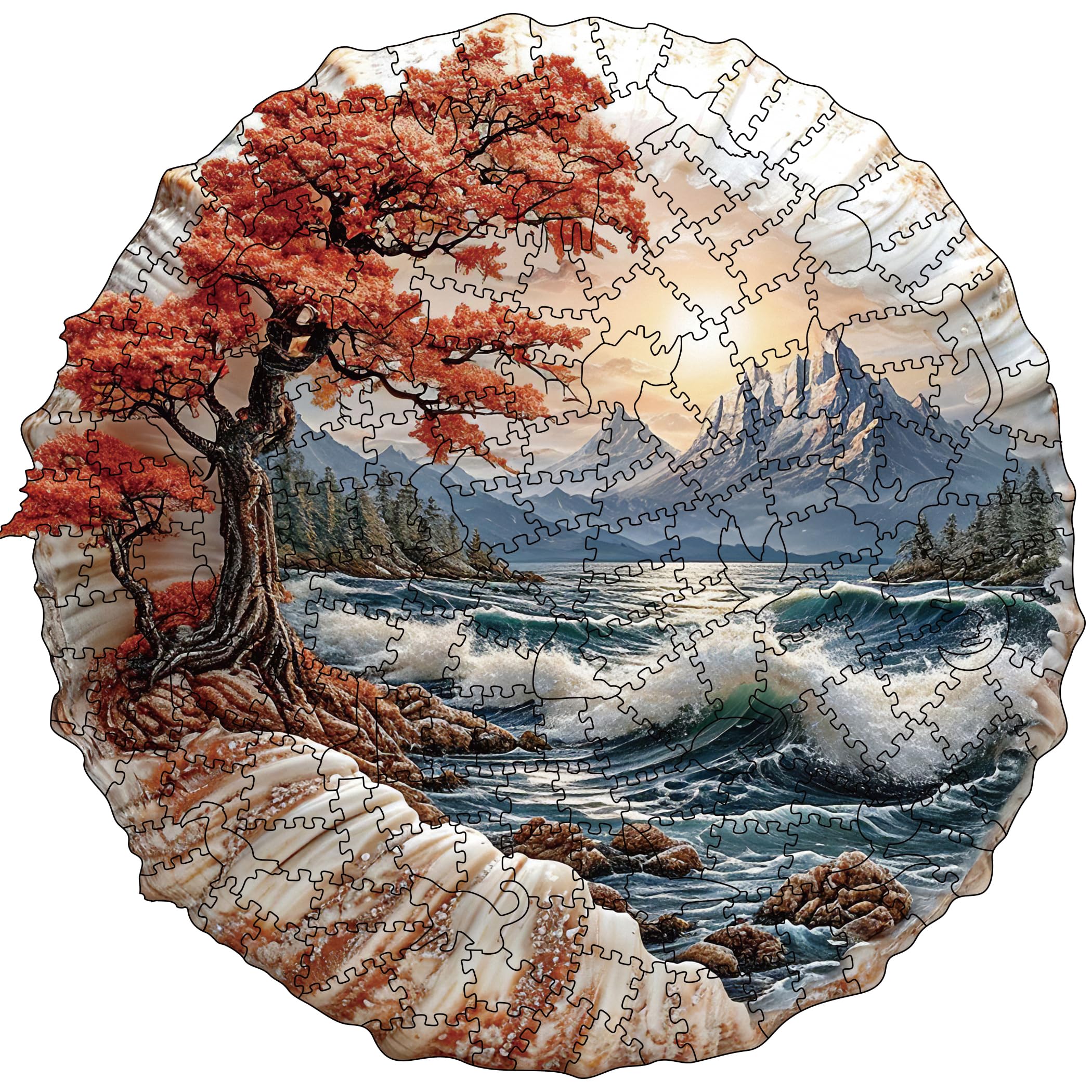 Wooden Puzzles for Adults 200 pcs Wooden Jigsaw Puzzles for Adults,Irregular shape animal puzzle, Christmas game gifts