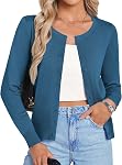 GRACE KARIN Cardigan Bouton à manches longues vers le bas Chandail classique léger Knit Shrug Outwear pour femme