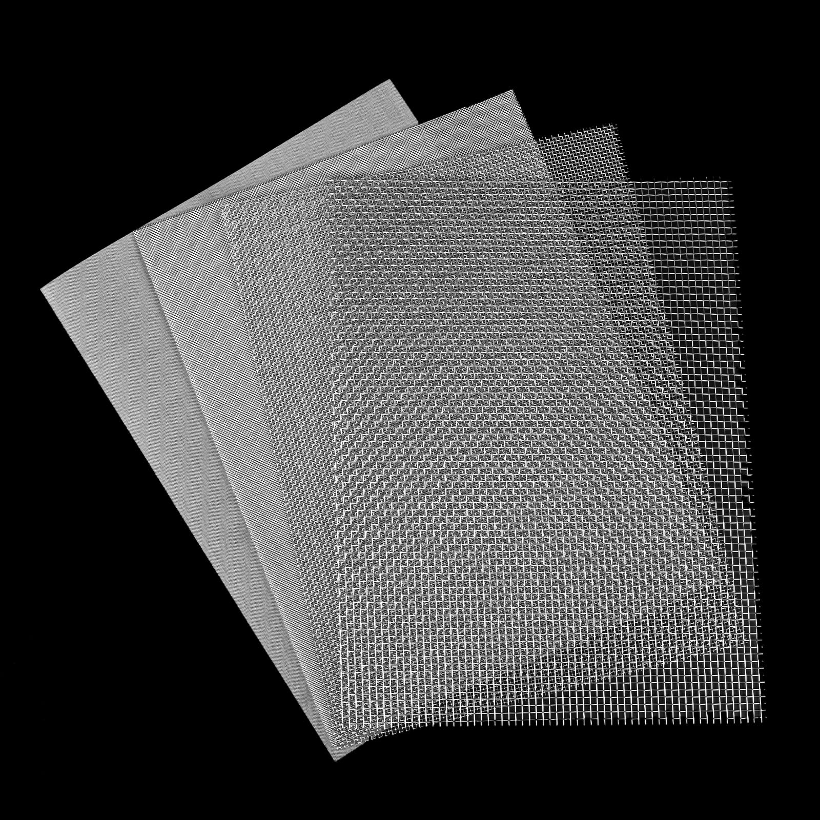 Stainless Steel Mesh Sheet, 5 Pcs 20 Mesh 304 Stainless Steel Woven Wire Mesh, 6" X 8" Metal Mesh Sheet, Metal Mesh Sheets For Air Vent Mesh, Mesh Screen, Fine Mesh Filter