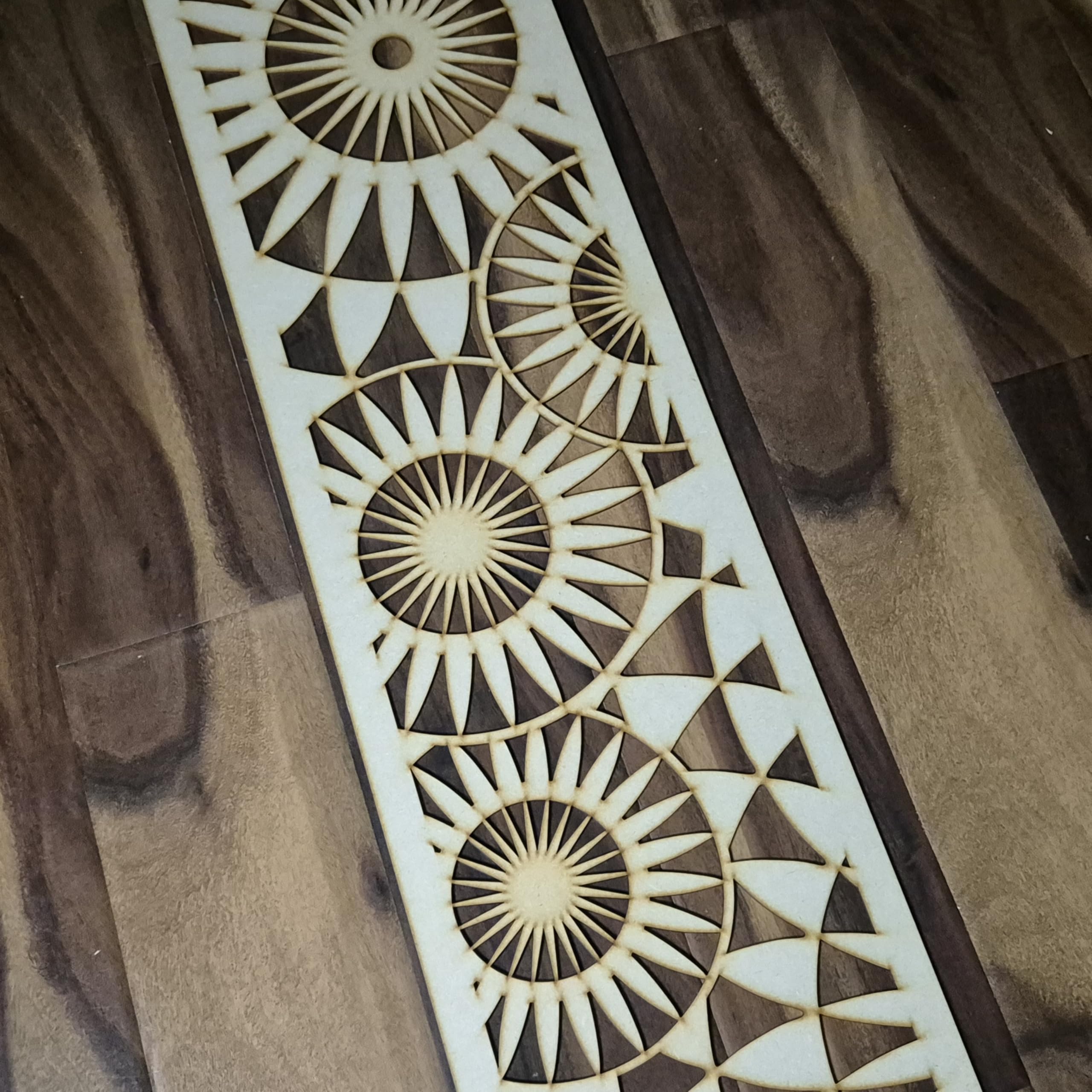 Geometric Circles Column Decorative Screen for Radiator Cabinets | Laser-cut Panel | 1FT x 4FT | 3mm/6mm | Home Decor and Wall Art 011 (3mm MDF Plain)