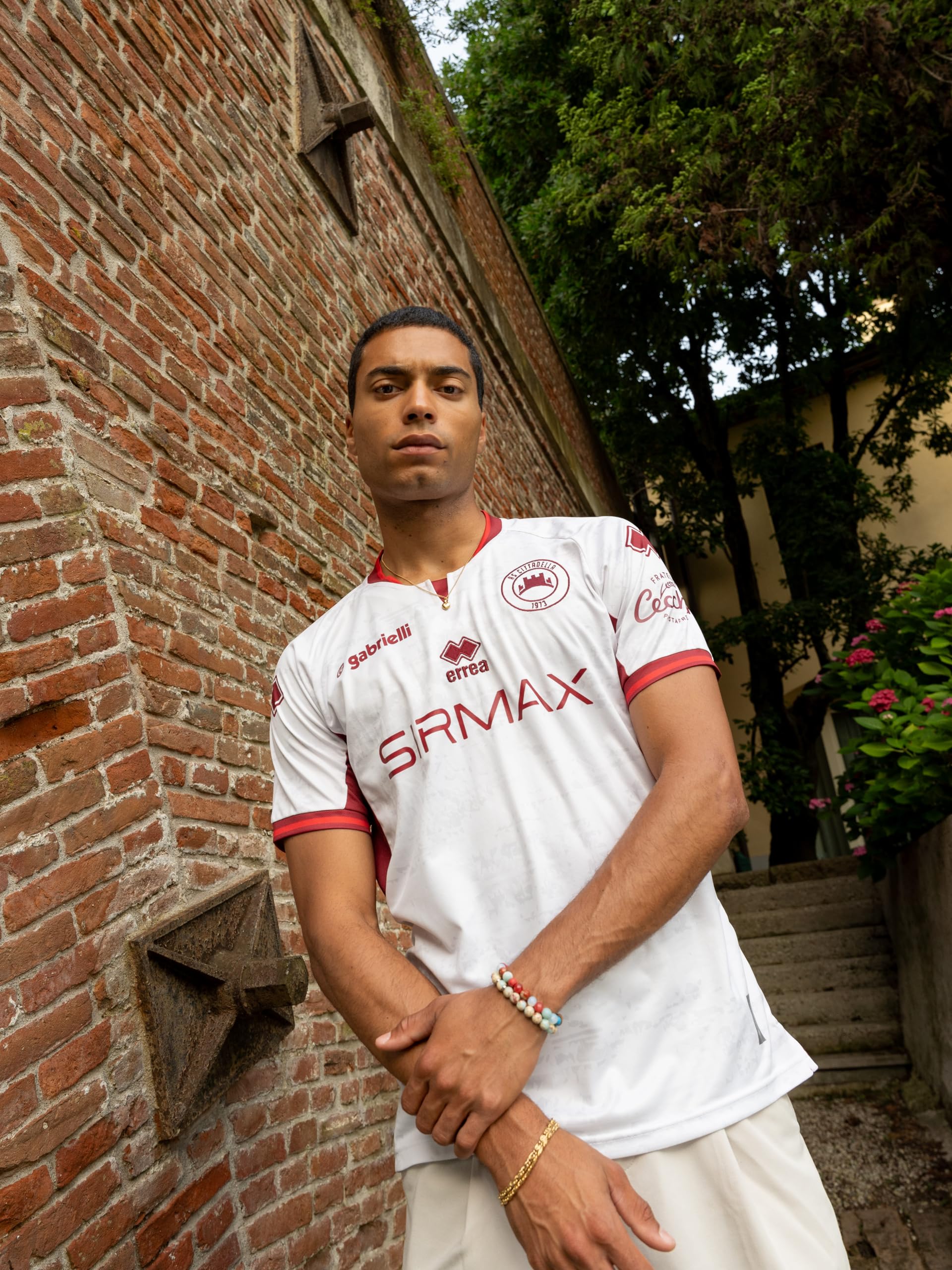 Nuova Maglia Calcio Uomo Away 2024/25, Seconda Maglia Calcio Personalizzabile, Ufficiale Errea Uomo per Cittadella Calcio, Color Bianco