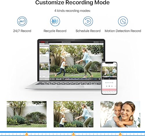Miniatura 4 de ZOSI 8CH 1080P - Sistema de cámara de seguridad para exteriores con disco duro, 8 canales, Video ligero de 5MP, Grabadora DVR con 8X 1080P HD