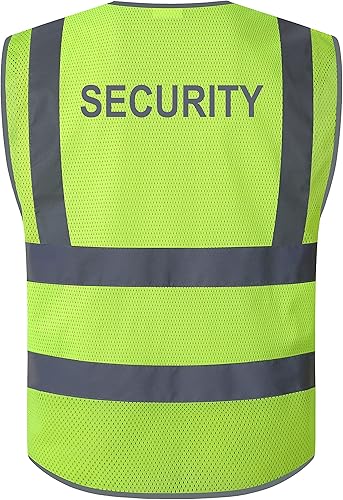 Miniatura 2 de JKSsafety - Chaleco de seguridad de alta visibilidad con 9 bolsillos HQ clase 2  Cuerpo de color neón con tiras reflectantes  Cumple con las normas