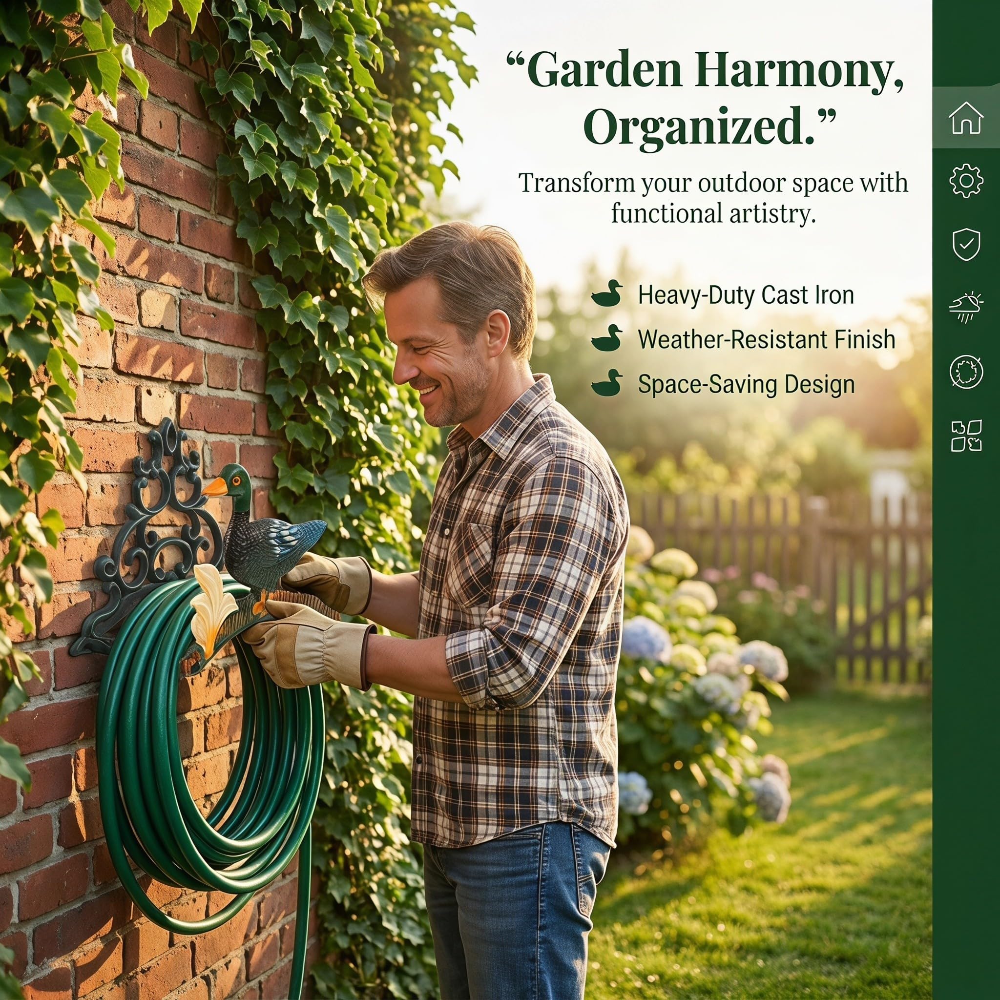 Toyvian Duck Geformter Wand Gartenschlauchhalter aus Gusseisen