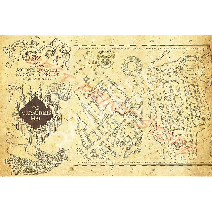 Buy Best Print Store Harry Potter Inspired Hogwarts, The Marauder's