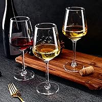Vista 4 de Juego de copas de vino de 12, copa de vino transparente de 12oz roja/blanca, copas de vino de tallo largo para fiesta, boda y hogar