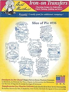 Aunt Martha's Sport Quilt Blocks Iron Transfer - 8 Piece Embroidery Pattern Set