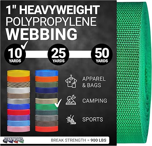 Strapworks - Correa de polipropileno resistente para el aire libre, reparación DIY de equipo