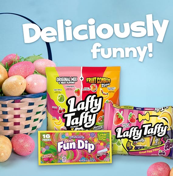 Laffy Taffy Candy Assorted Mini Bars, Springtime Easter Candy, 12 oz (Individually Wrapped)