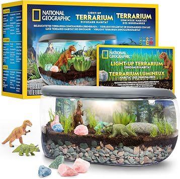 Blue Marble National Geographic Terrarium Lumineux Dinosaures avec Éclairage USB