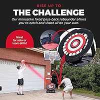 Vista 4 de Aro de baloncesto portátil con altura ajustable de 7.5-10 pies y reboteador